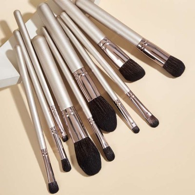 10pcs Pro High Quality Vegan Synthetic Make Up Brushes Luxury Professional Private Label Makeup Brush Set With Belt Bag