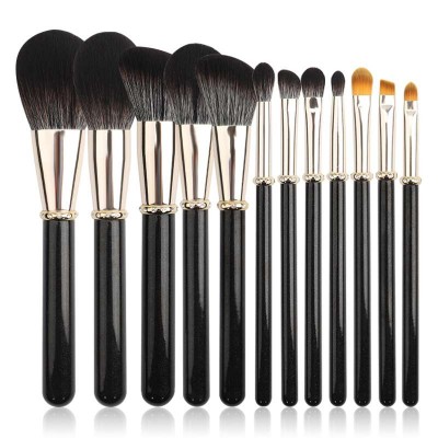 12pcs luxury diamond makeup brush professional goat hair makeup brush set private label