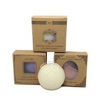 OEM plant fiber frozen-dried konjac sponge active bamboo charcoal makeup remover powder puff.